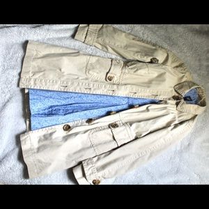 Coat- Color: Tan, Brand: Gap, Size: Extra Small.